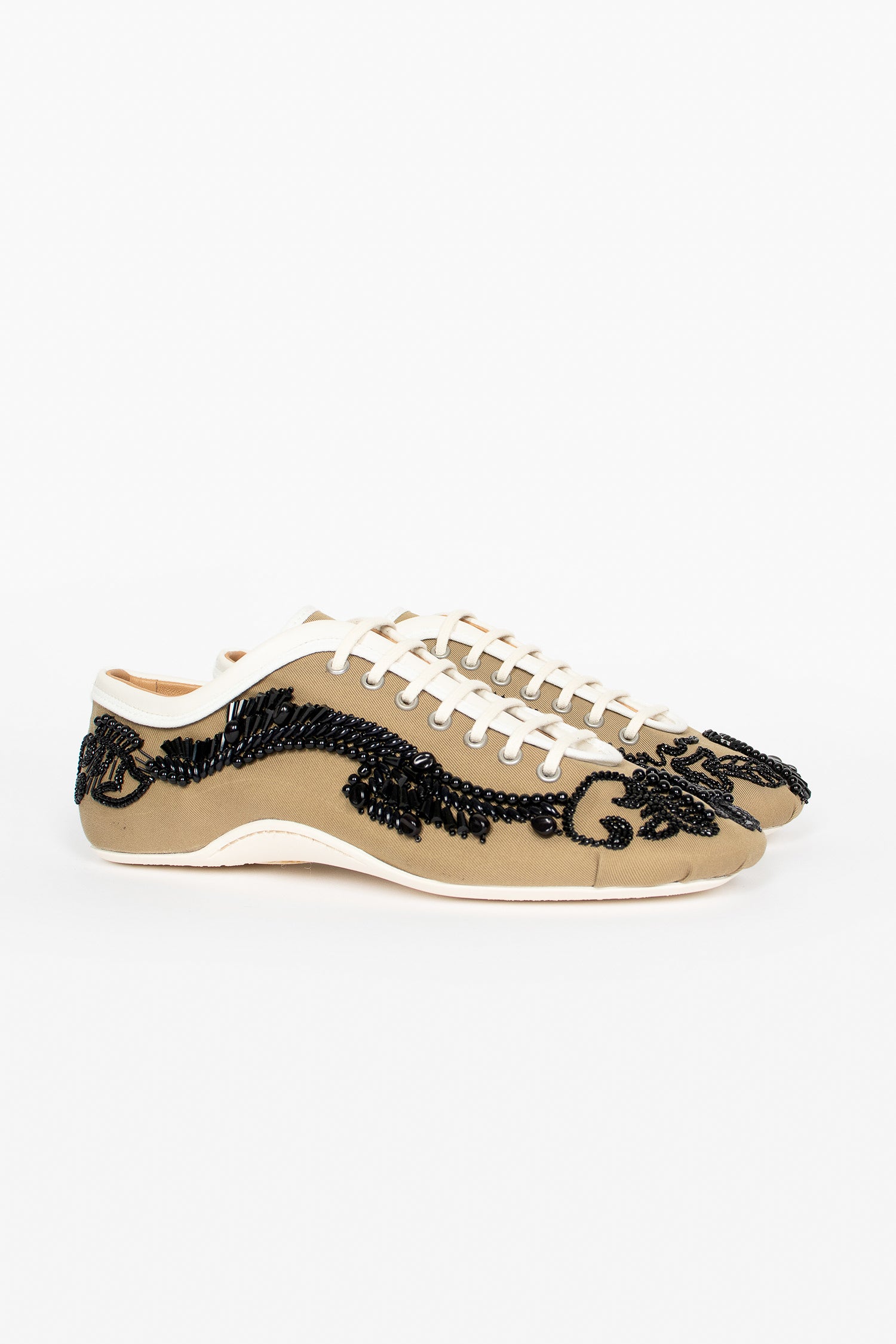 Embroidered Ballerina Sneaker Camel