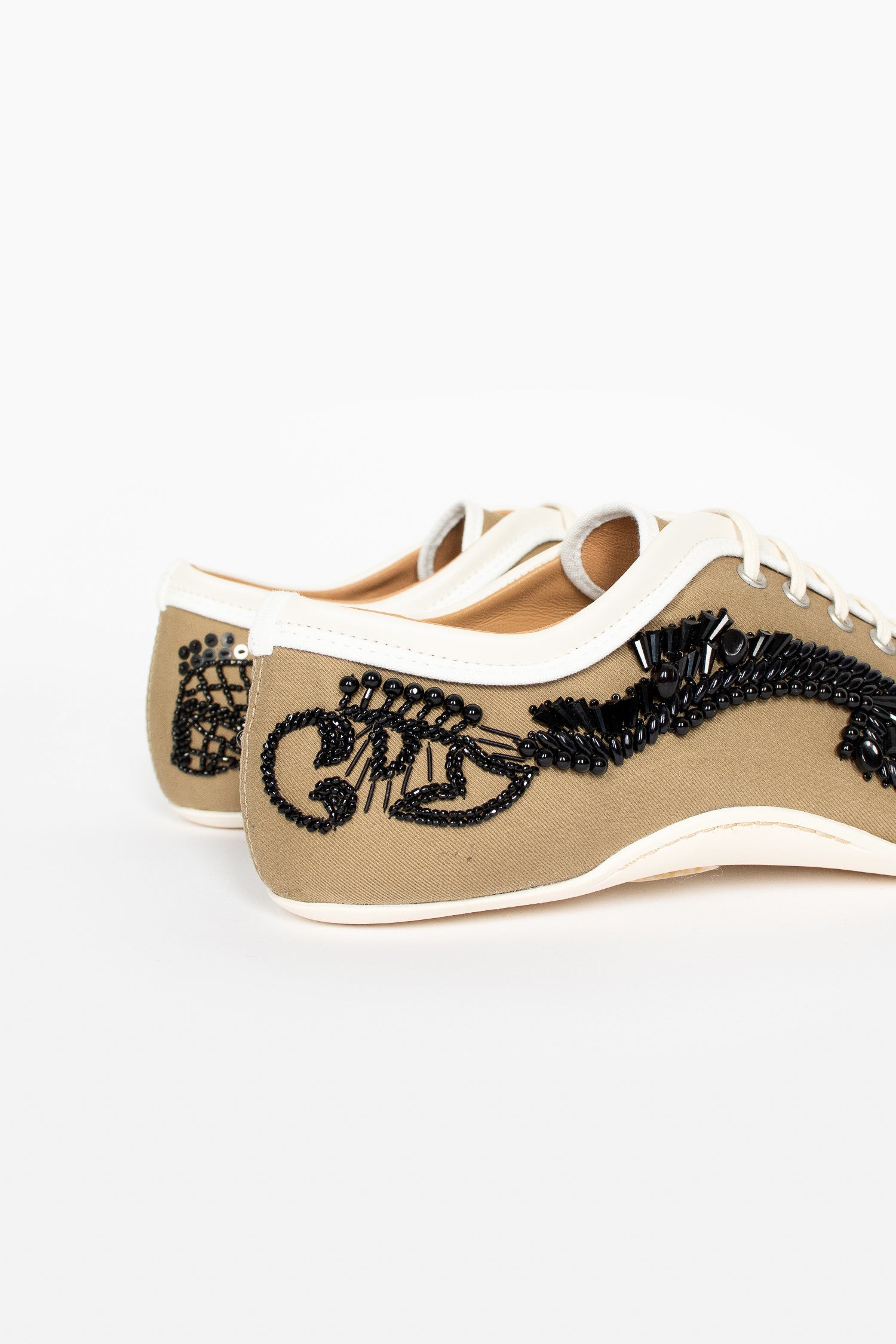 Embroidered Ballerina Sneaker Camel