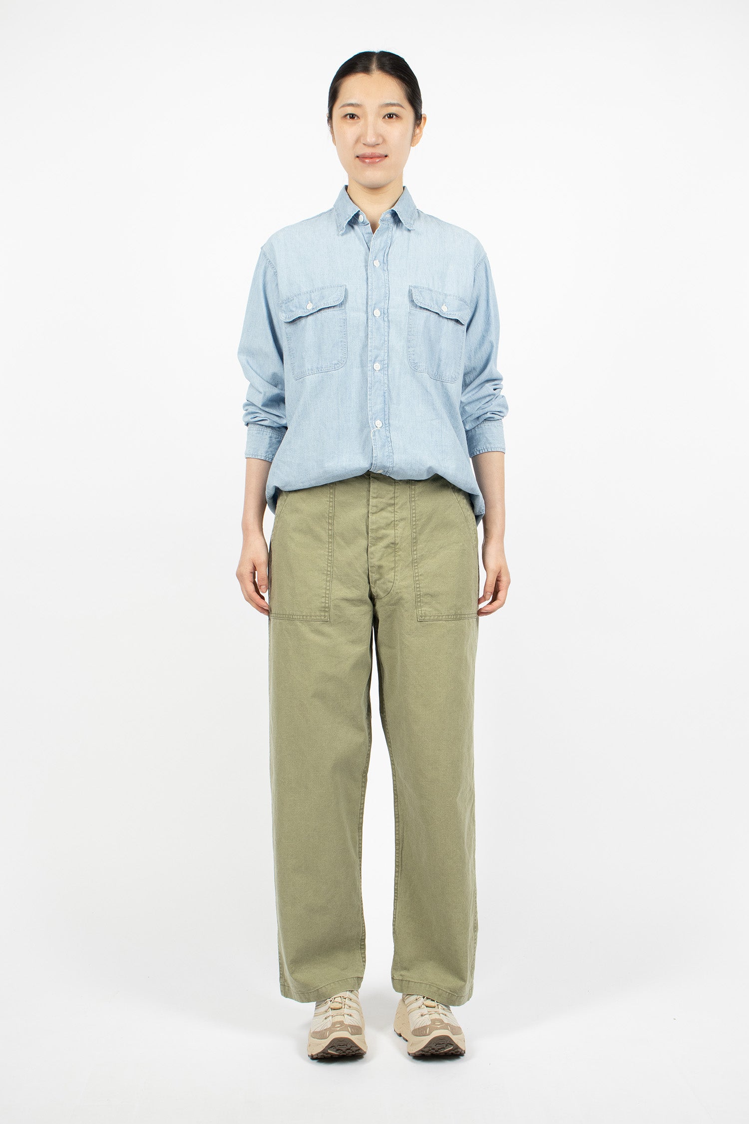 Canvas Fatigue Pants Green