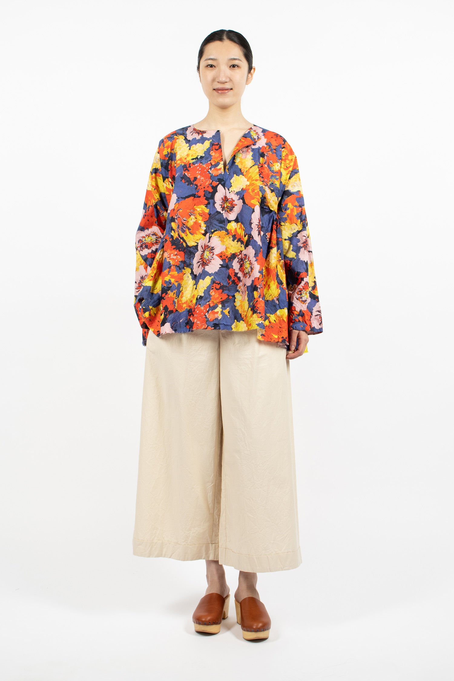 Newpride Shirt Navy Blue/Large Flowers Mix