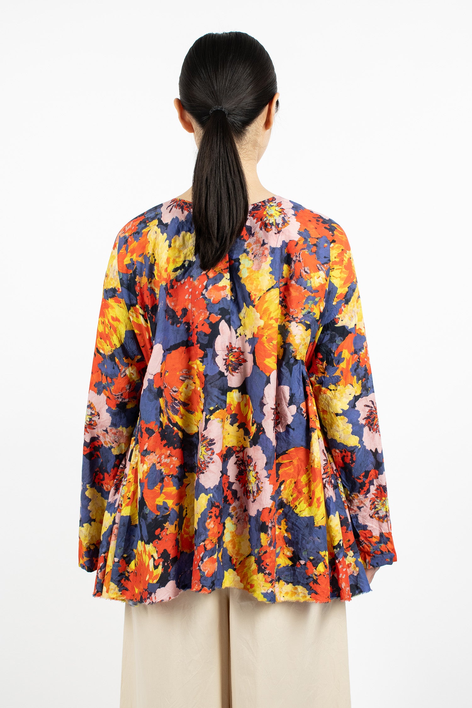 Newpride Shirt Navy Blue/Large Flowers Mix