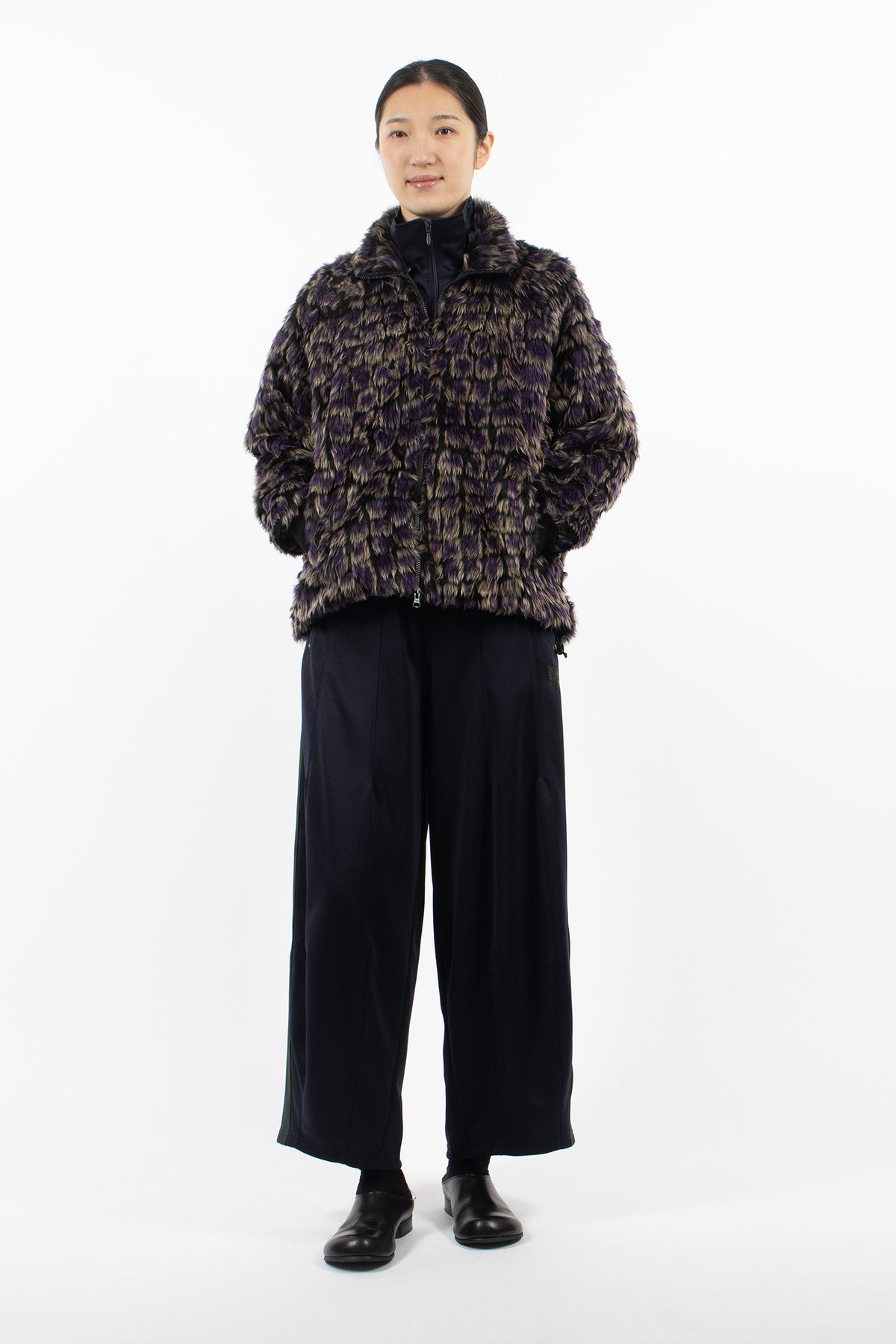 Raglan Fake Fur Jacket Purple