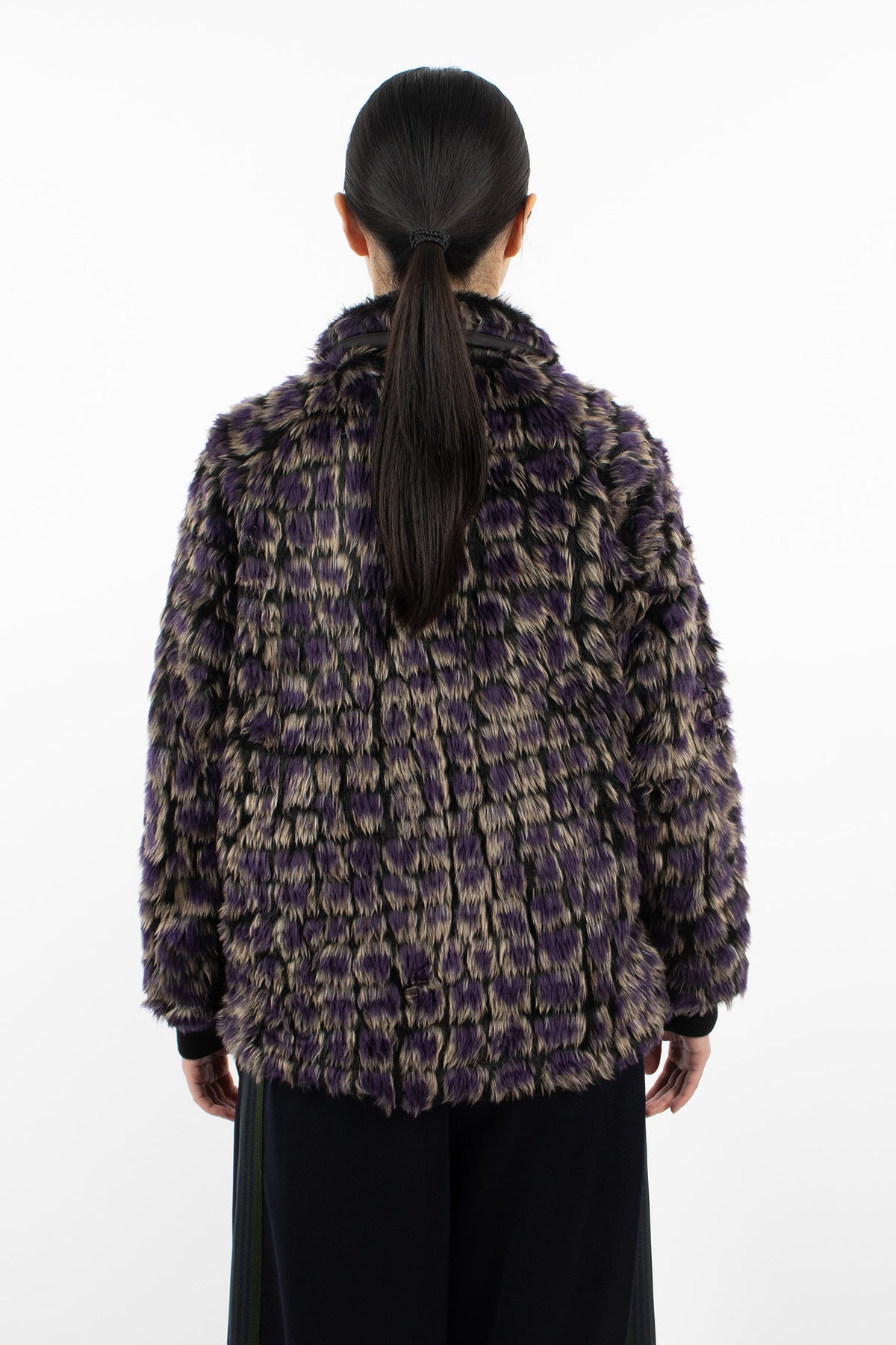 Raglan Fake Fur Jacket Purple