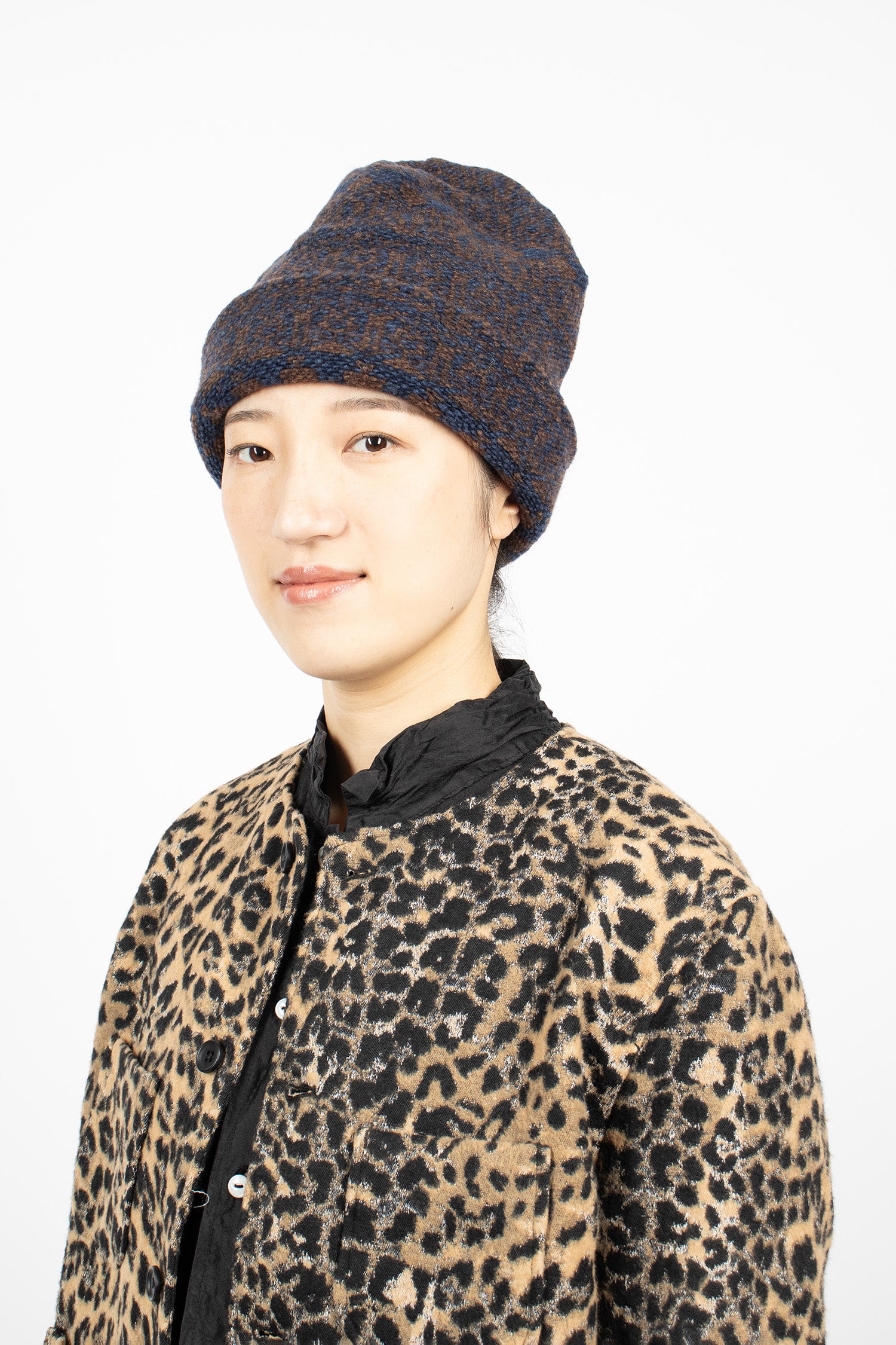 Poly Wool Beanie Brown/Navy