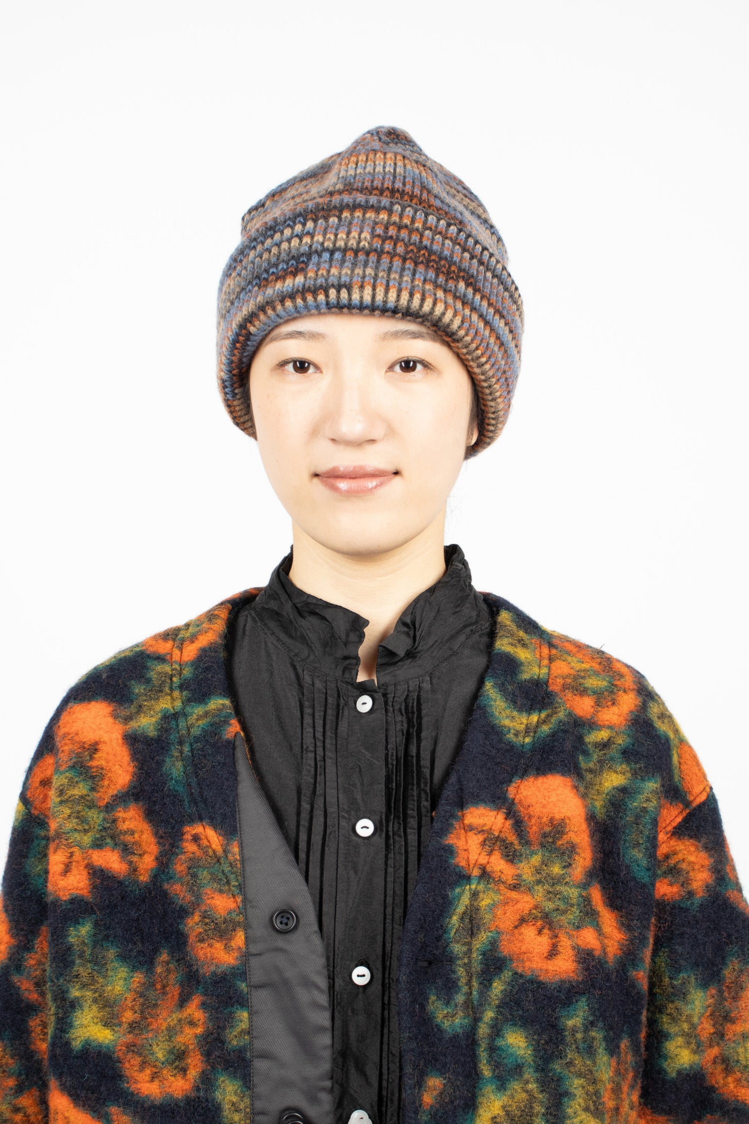 Poly Wool Beanie Blue/Orange