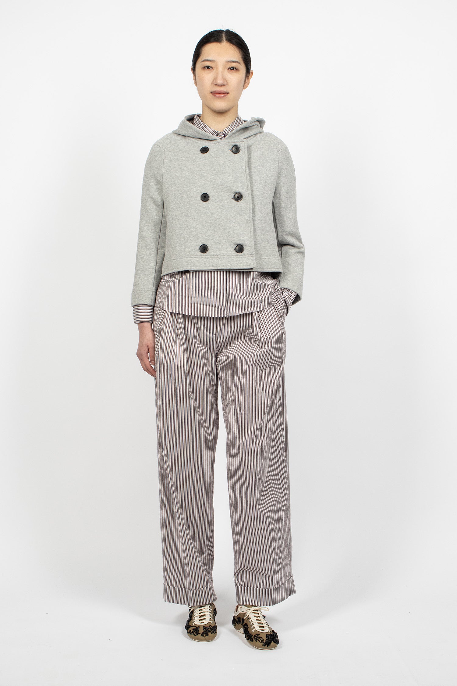 Jersey Hooded Jacket Grey Melange