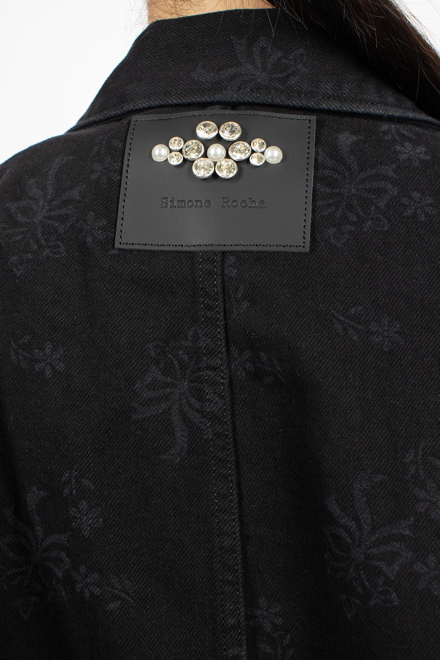 Cropped Pocket Workwear Jacket Black/Pearl/Clear