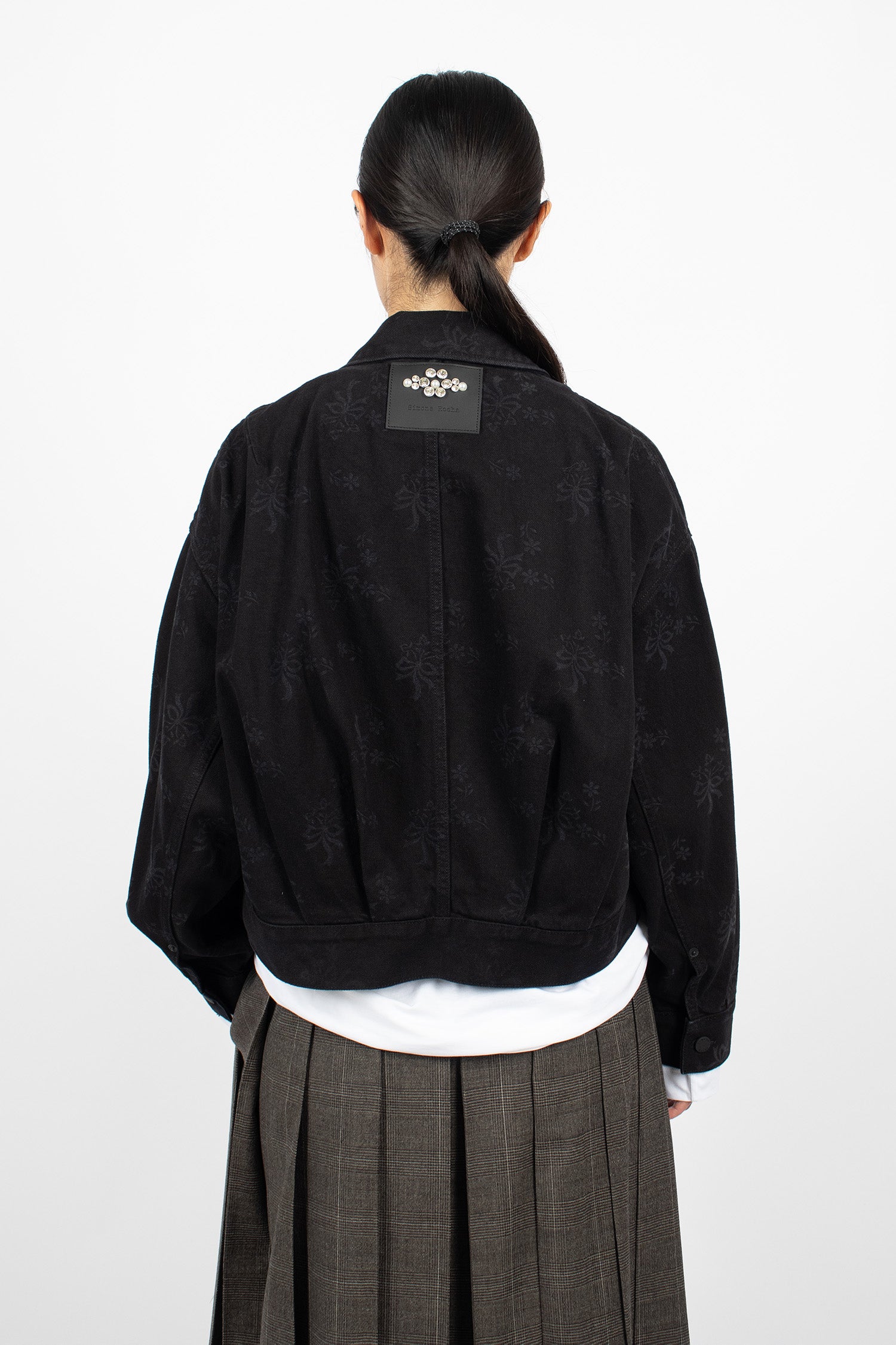 Cropped Pocket Workwear Jacket Black/Pearl/Clear