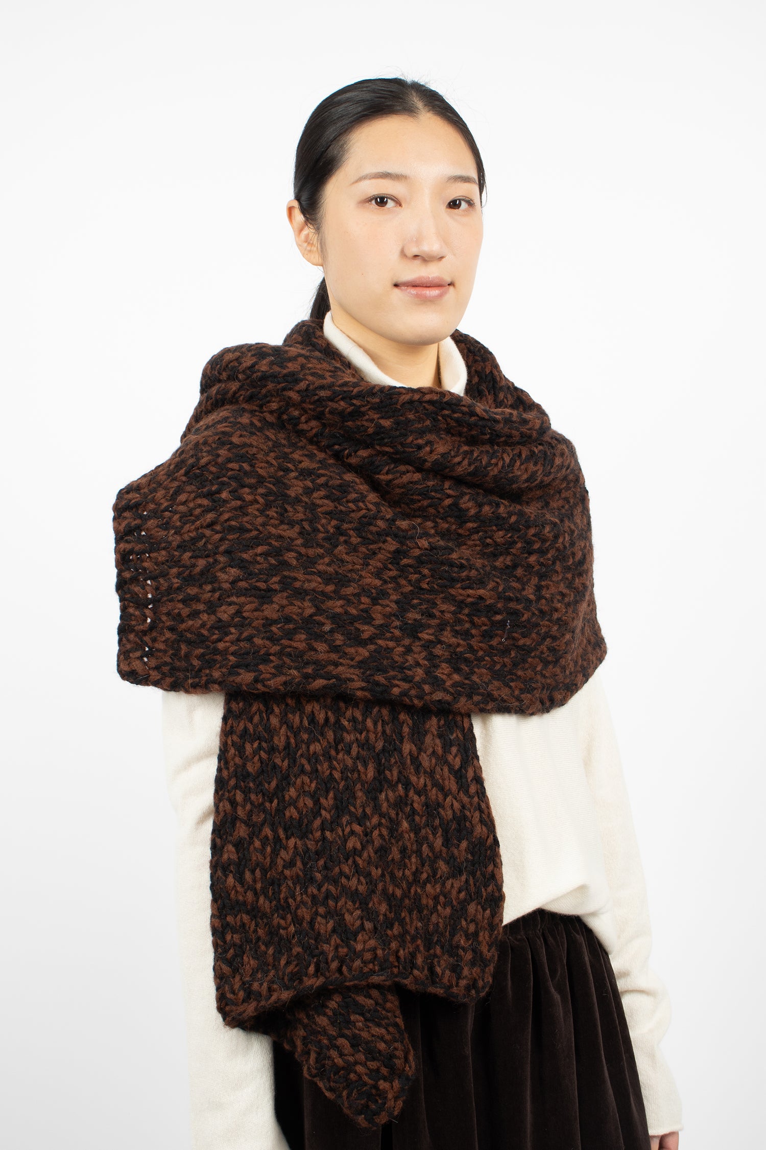 Camille Scarf Black/Brown