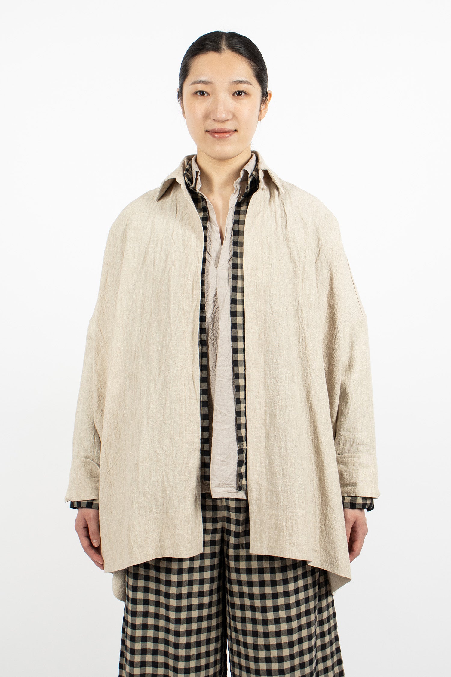 Oversized Linen Jacket Natural