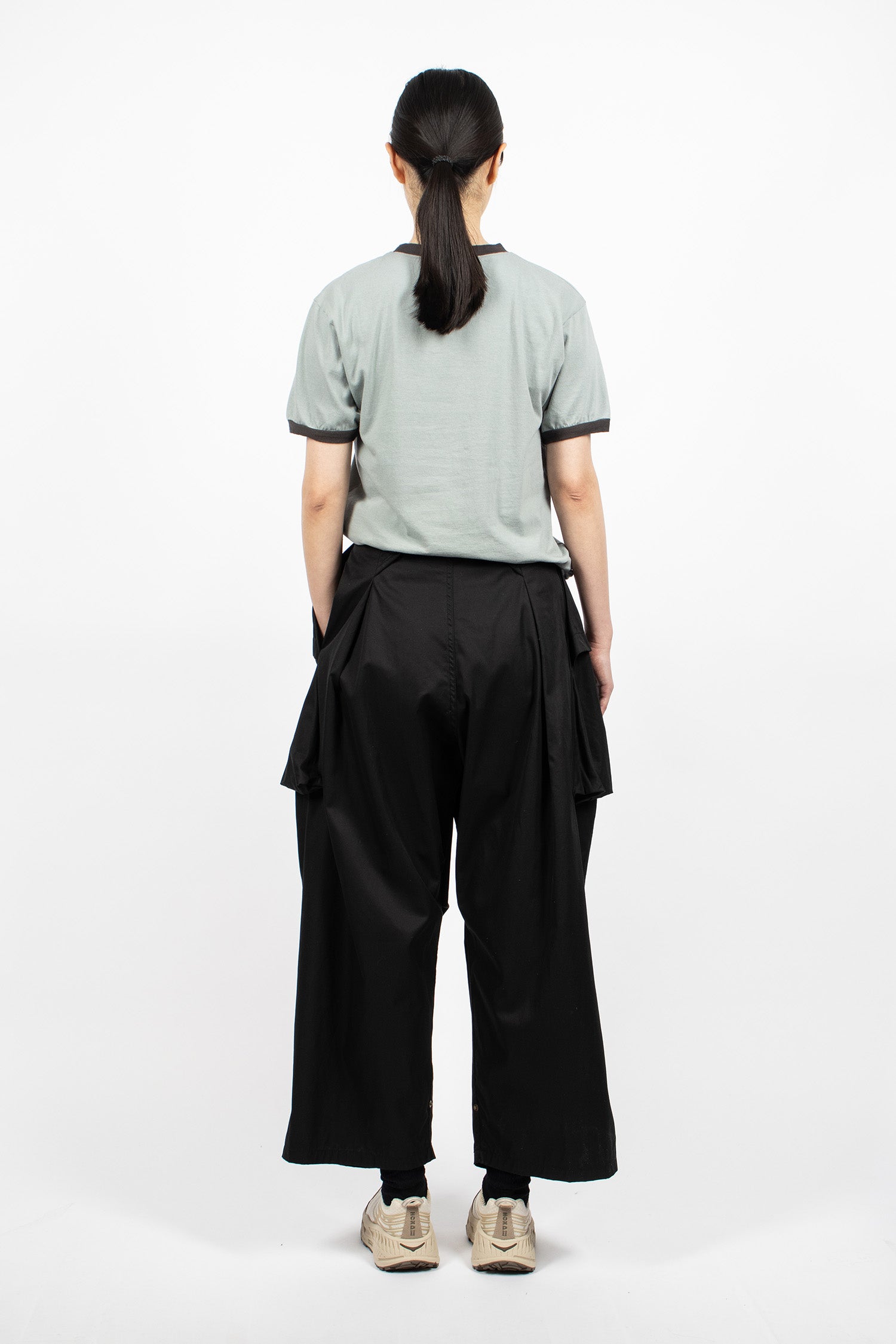 Combed Gabergine Aozai Cargo Pants Black