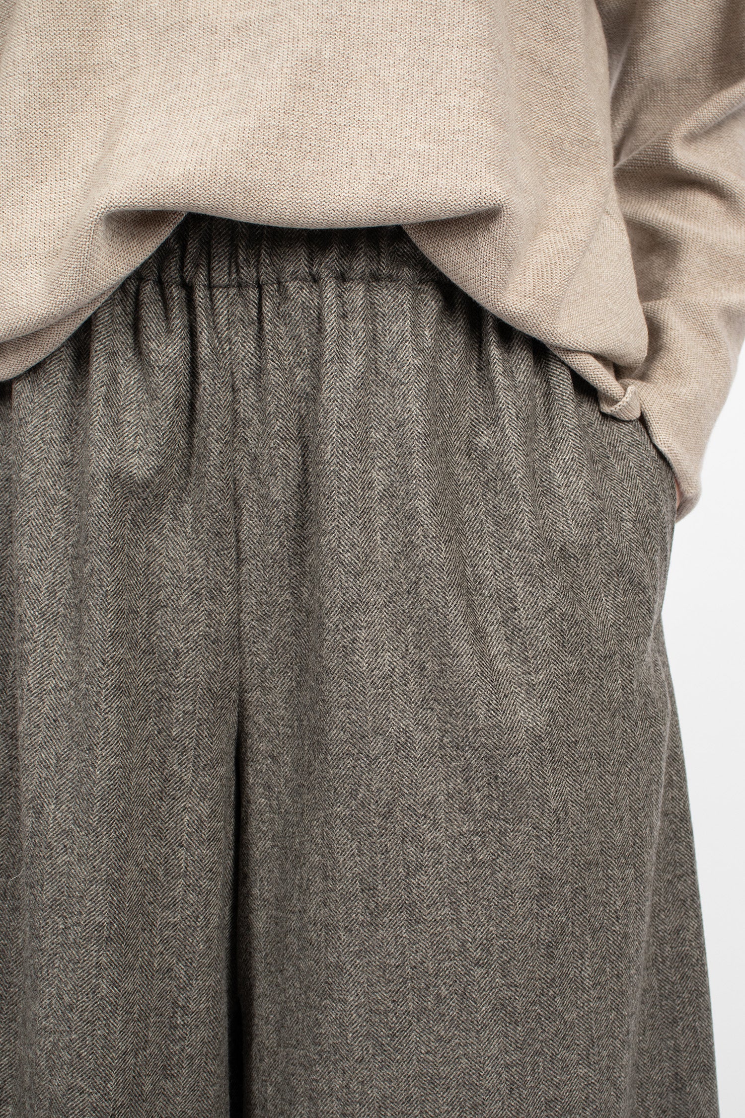 Wide Pyjama Trousers Mix Brown