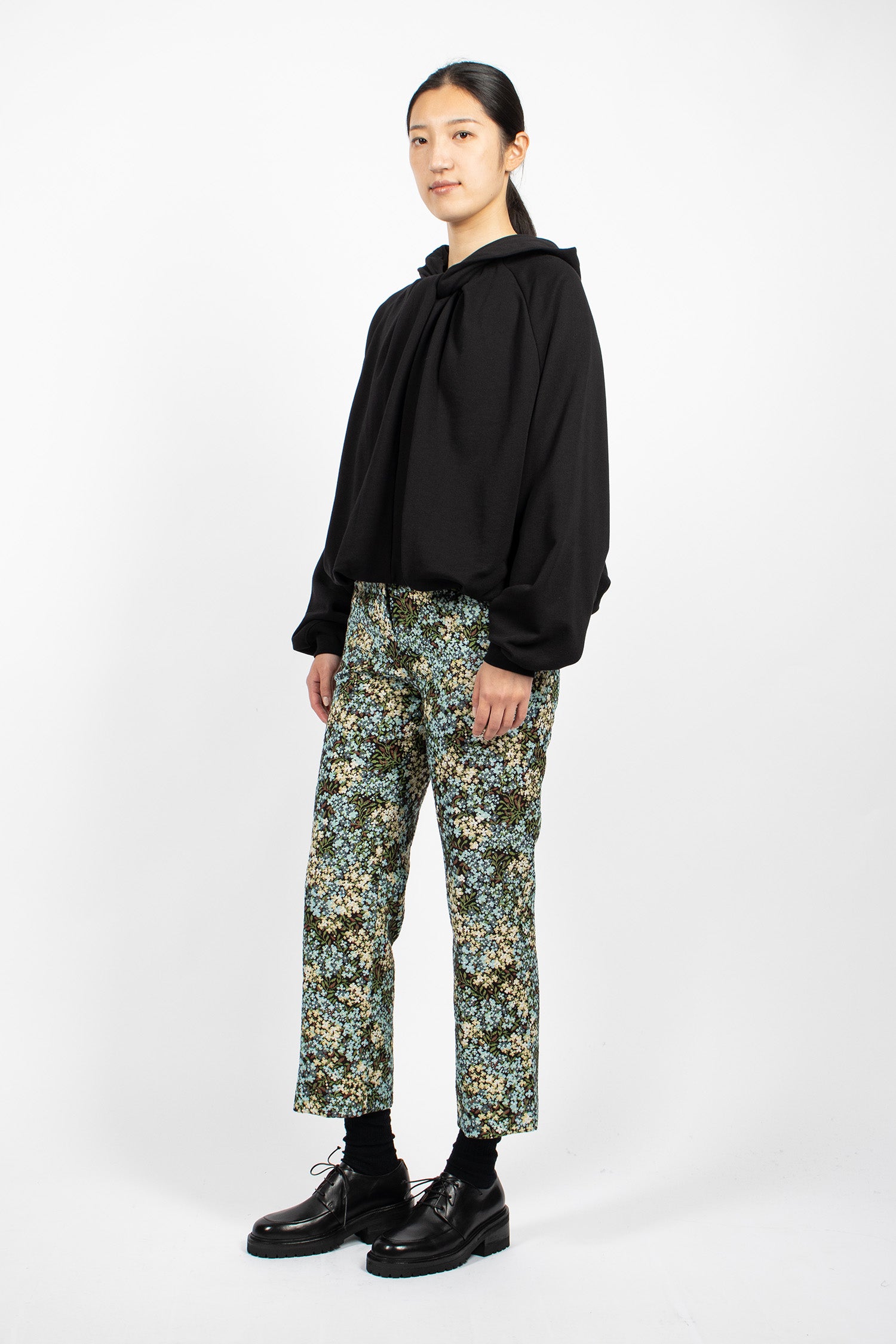 Tapered Floral Pants Sky