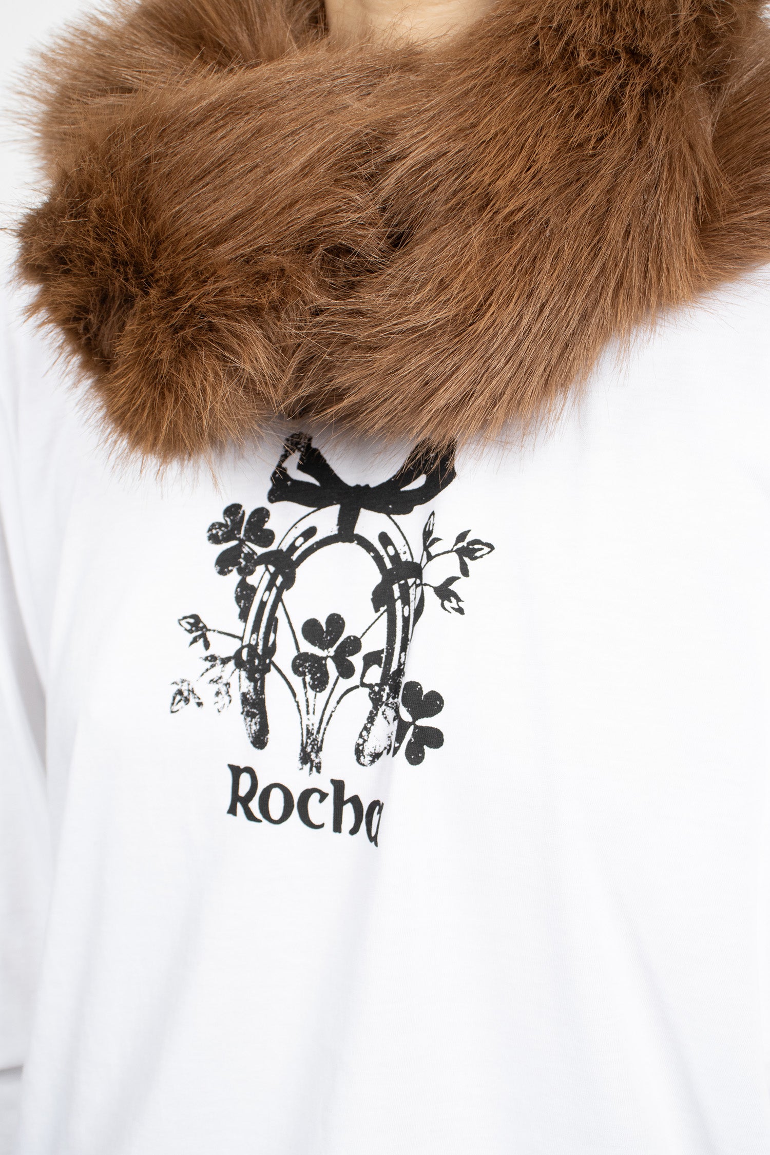Skinny Faux Fur Scarf Brown