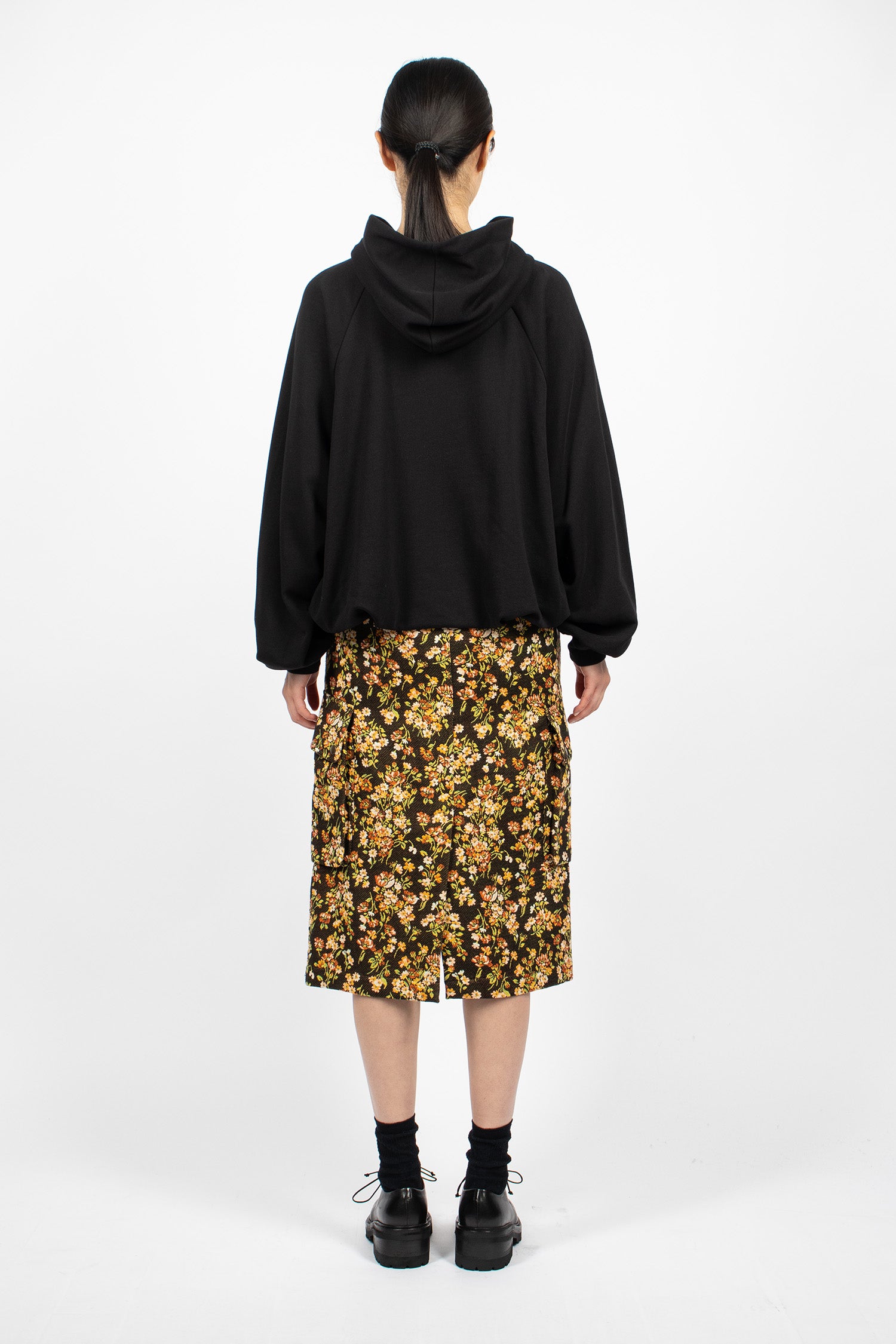 Floral Cargo Skirt Brown