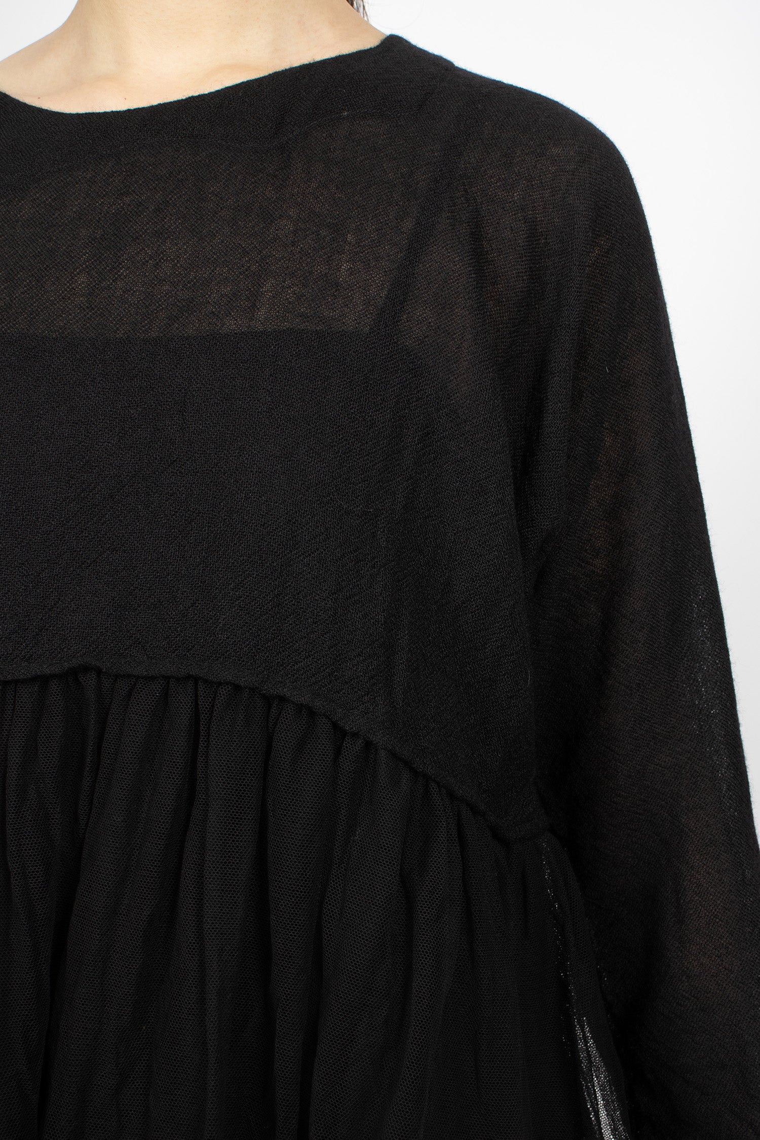 Mafalda Layered Half Dress Black