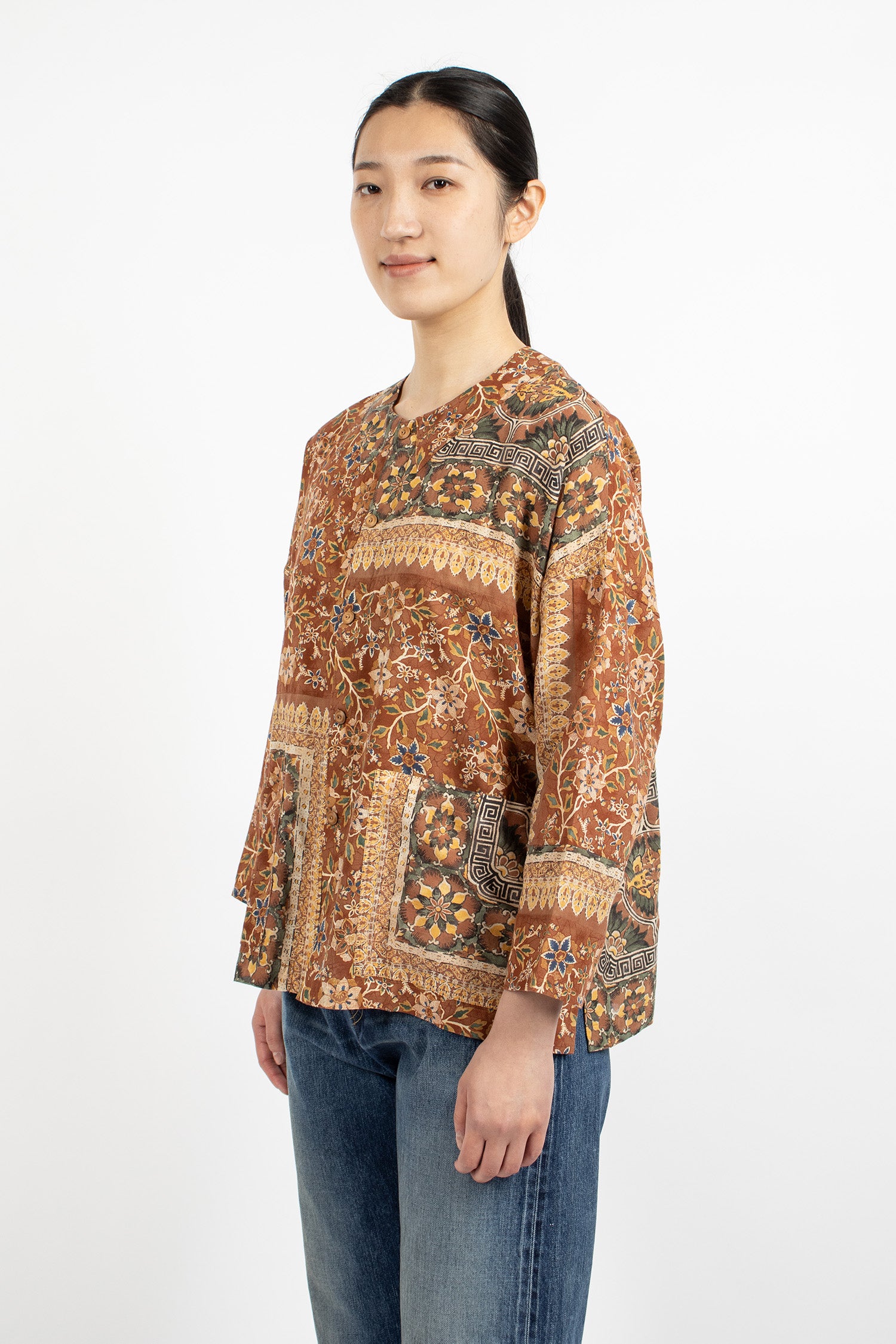 Augustine Tunic Brown Khadi Bandana