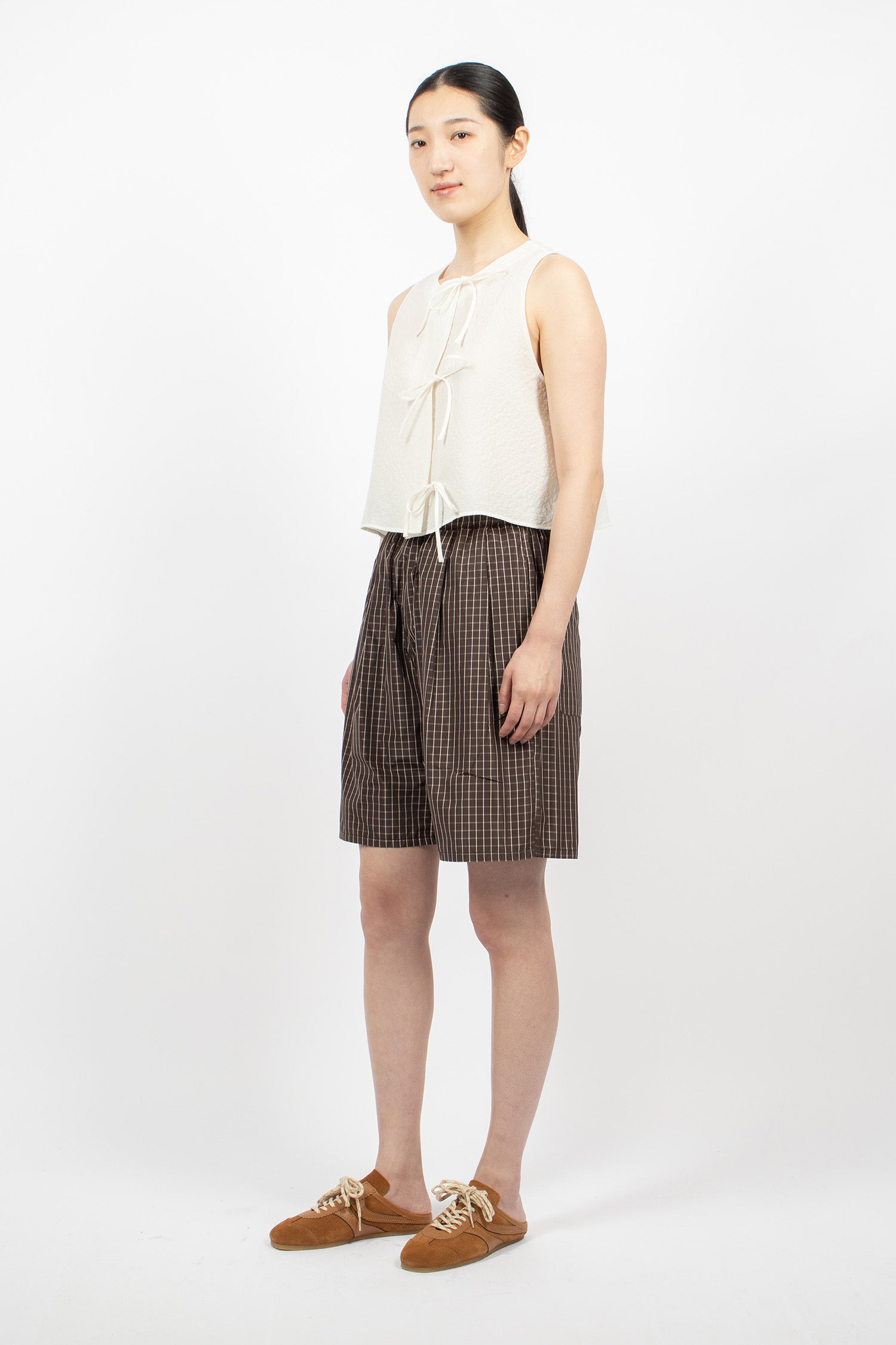 Lucy Shorts Brown Check
