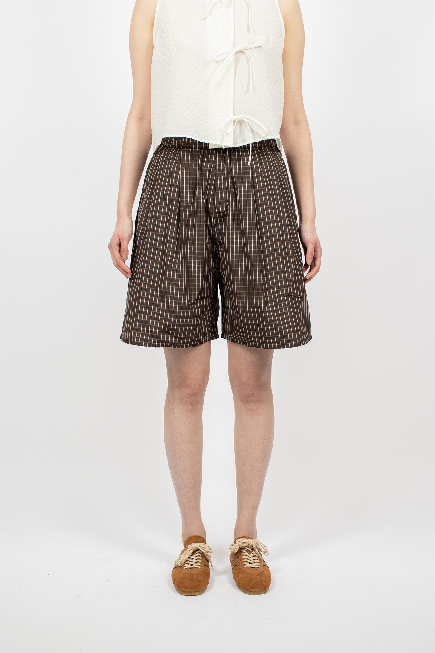 Lucy Shorts Brown Check
