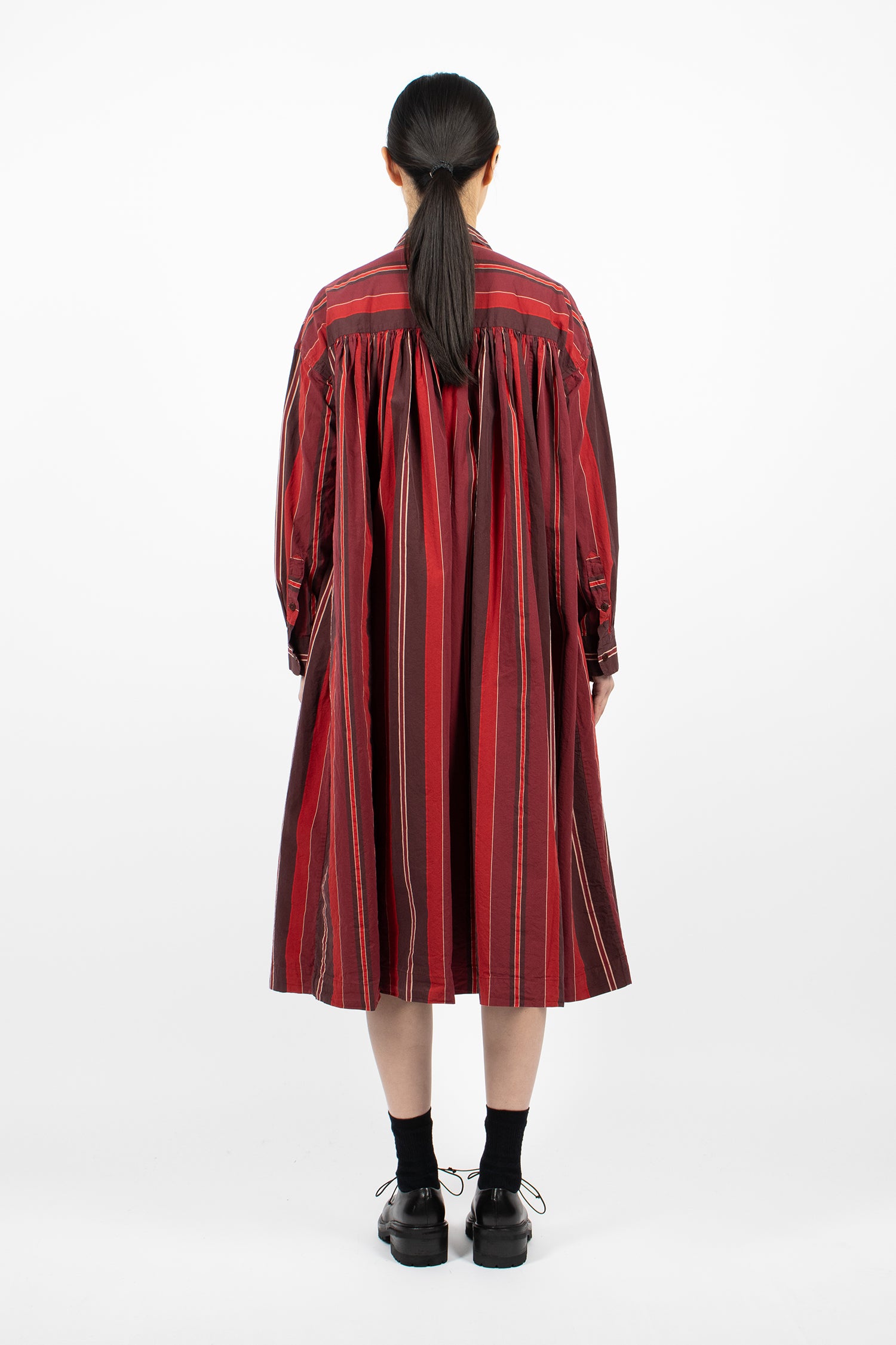 Yukari Dress Red Stripes
