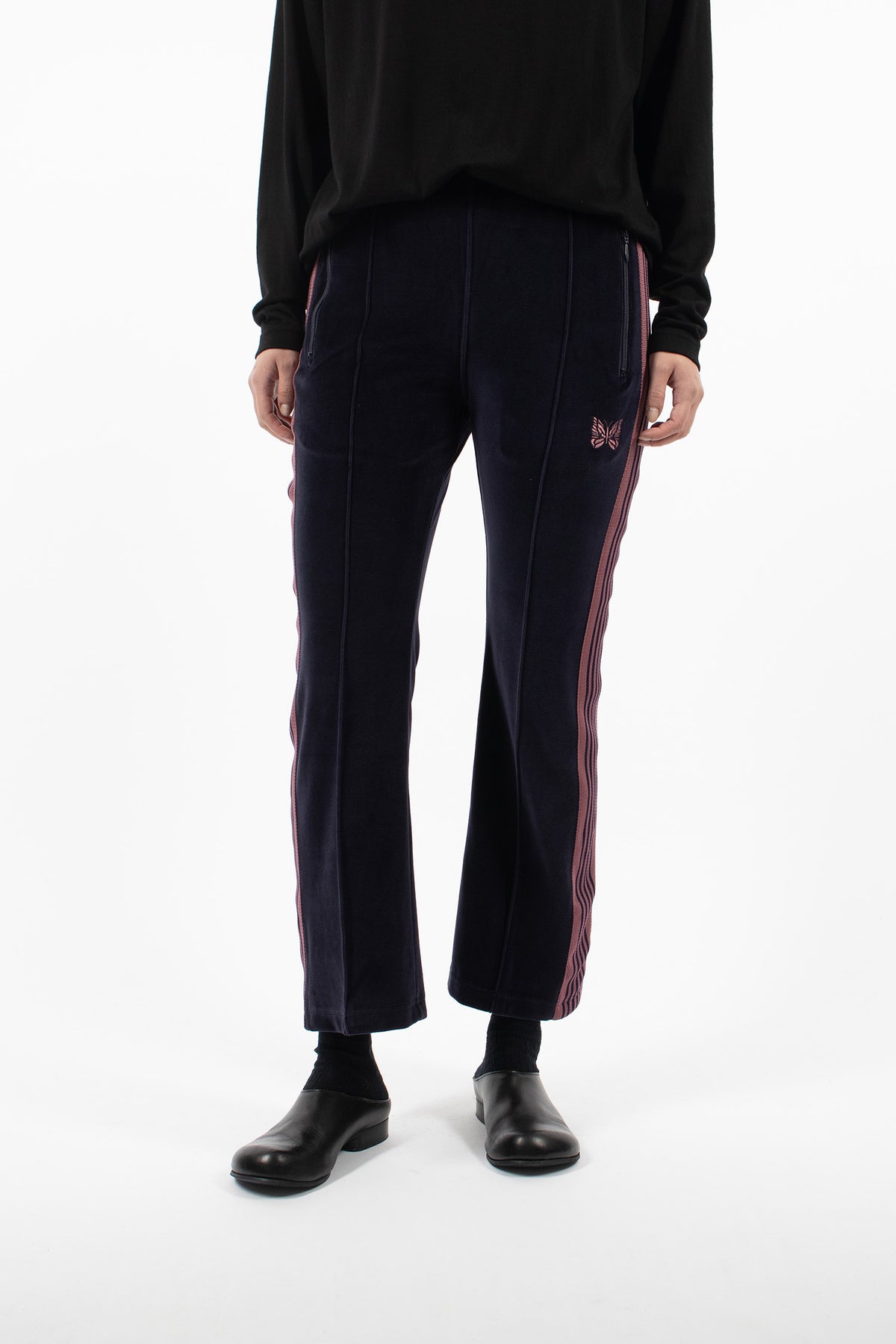 Boot-Cut Track Pant Navy/Pink