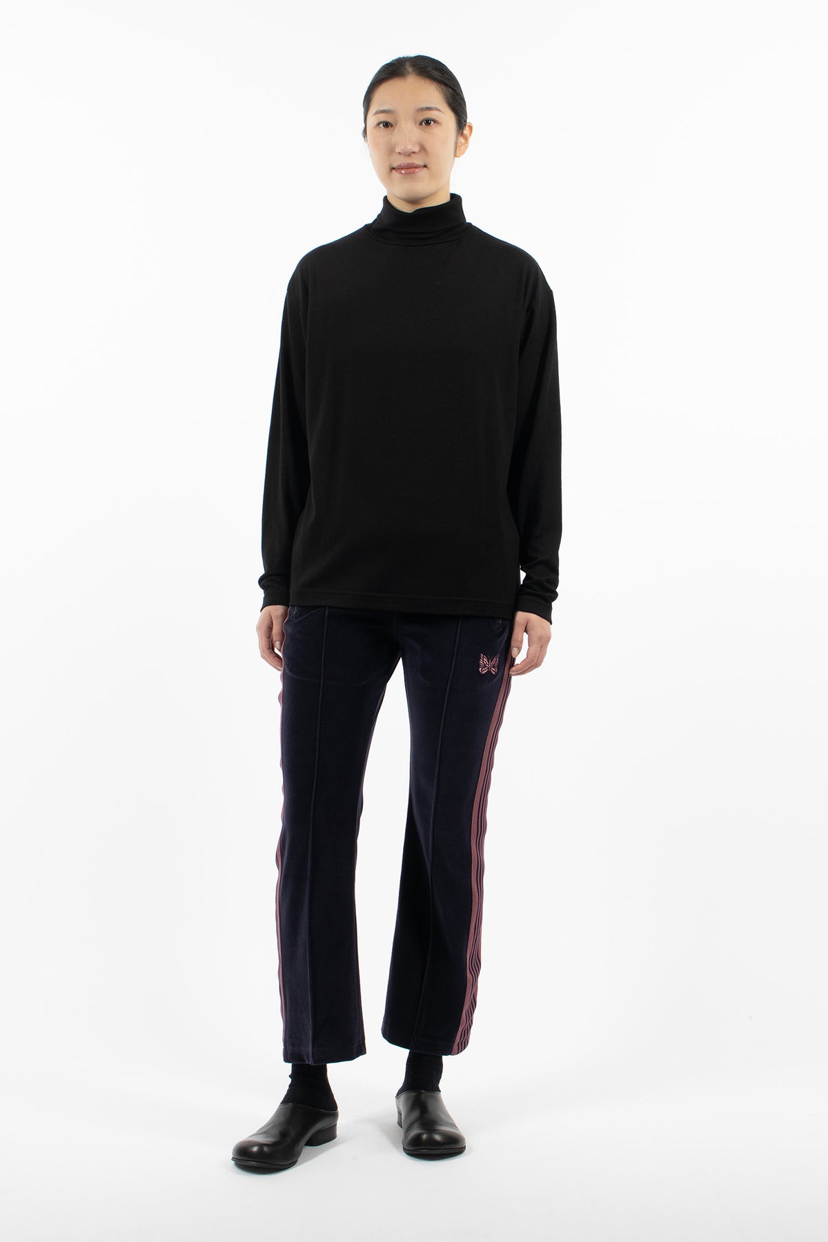 Boot-Cut Track Pant Navy/Pink