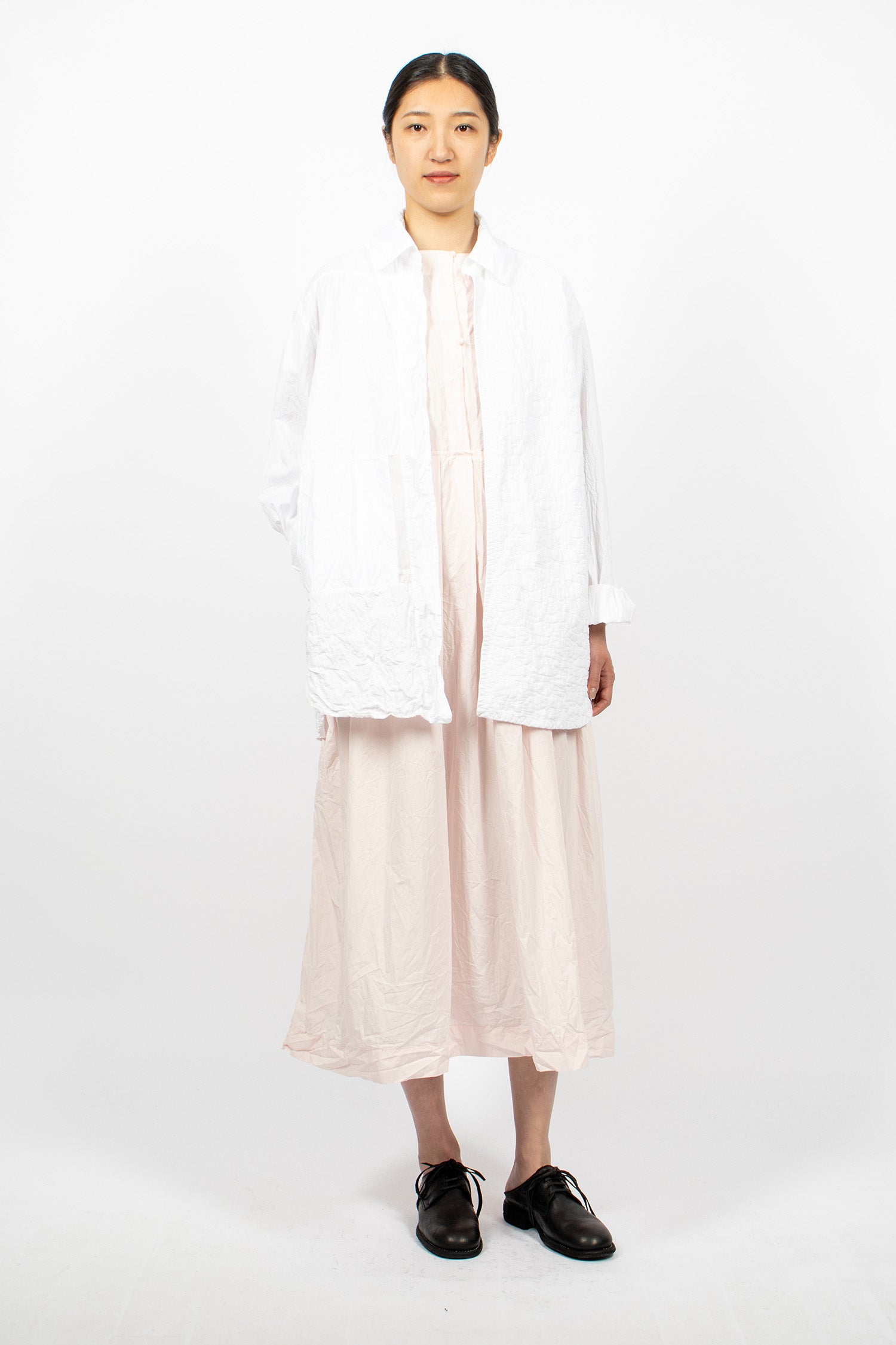 Washed Stitched Shirt White Mix