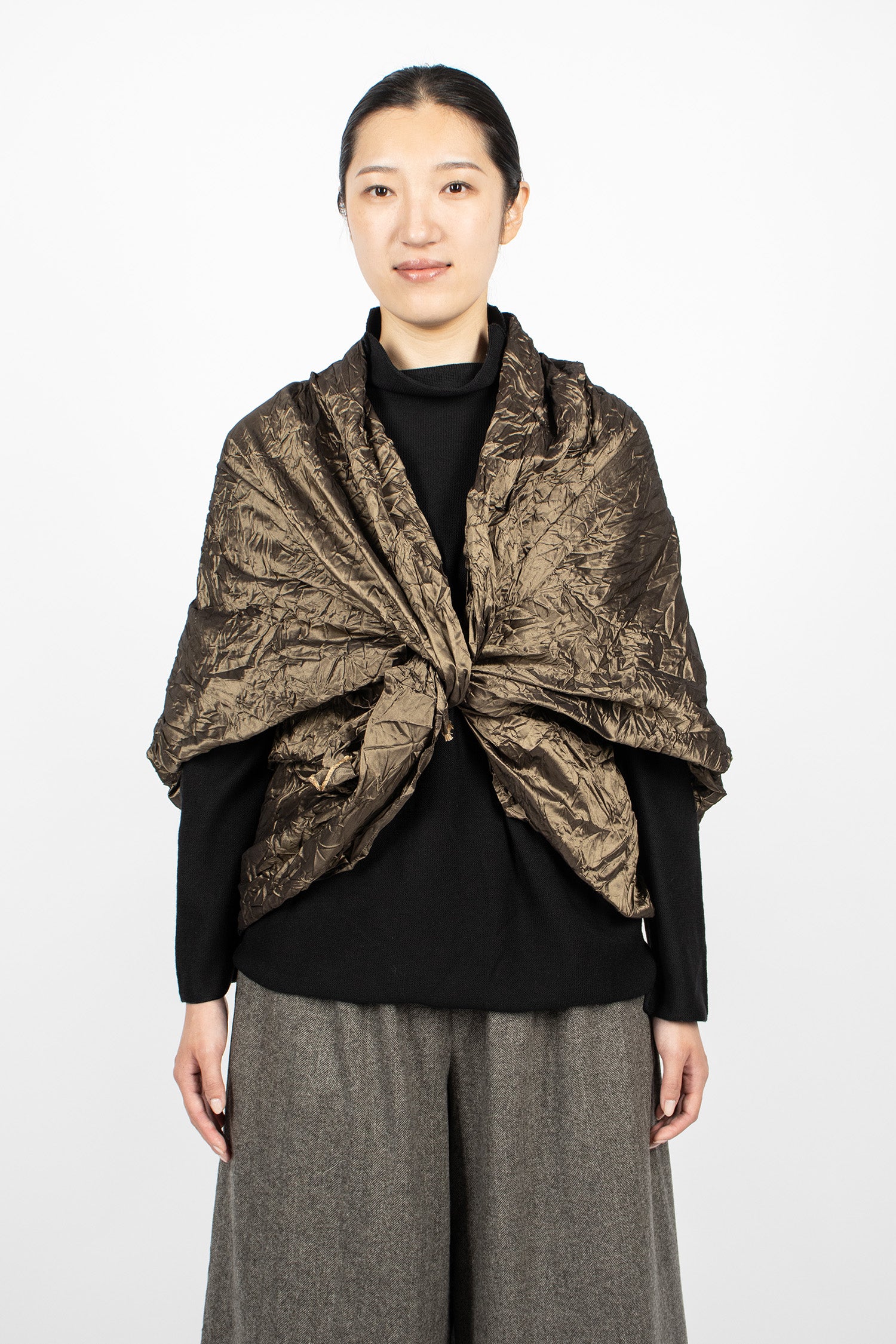 Wrap Silk Shawl Bronze